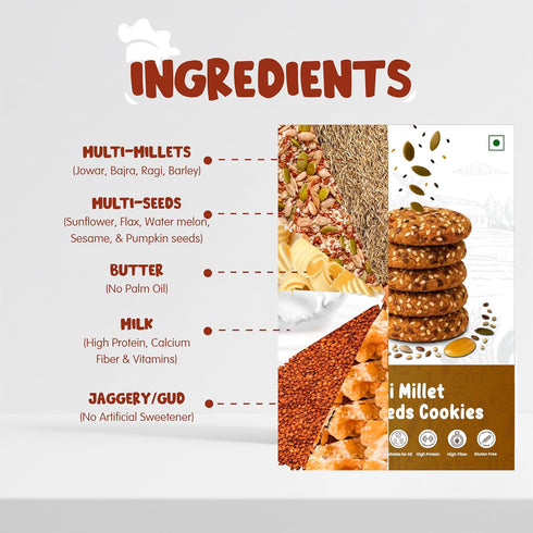 THE DOUGH CORNER Multi Millet Multi Seed Cookies