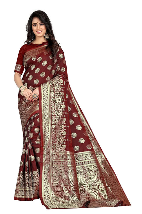 Vasthrlay Mustard Kanchipuram Ethnic Wear