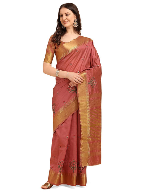 Vasthrlay Multicolor Embroidered Saree