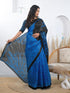 Vasthrlay Printed Tassels Unstitched Khaki Saree