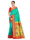 Vasthrlay Paithani Turquoise Saree