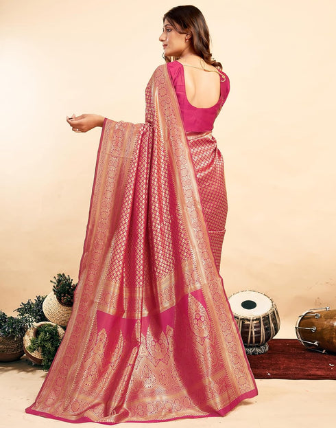 Vasthrlay Kanjivaram Banarasi Wedding Light Green Saree