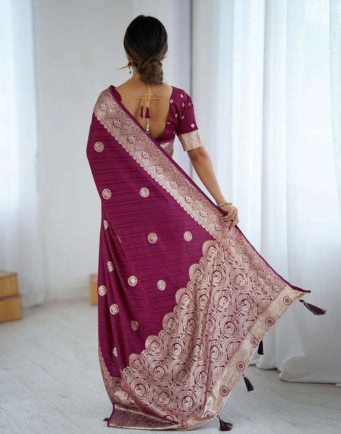 Vasthrlay Banarasi Weaving Unstitched Blue Saree