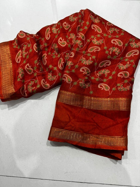Vasthrlay Elegant Paisley Traditional Lightweight