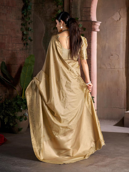 Vasthrlay Women's Kanjivaram Silk Unstitched Saree