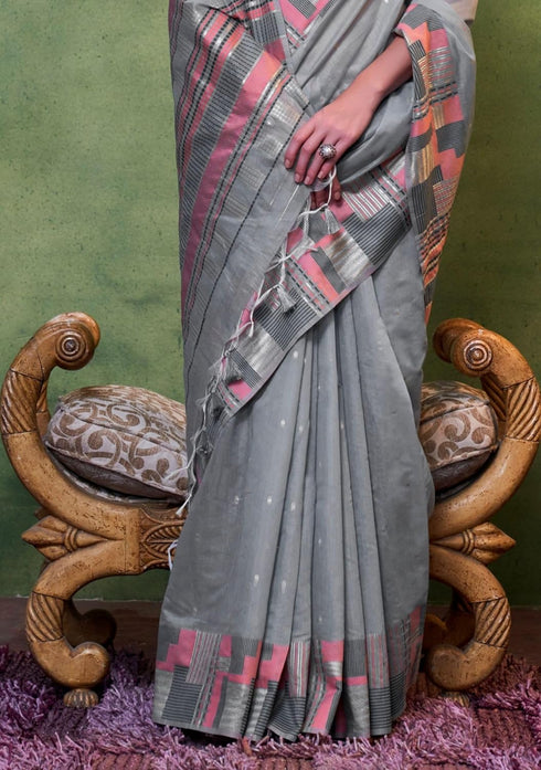 Vasthrlay Kanjivaram Cotton Unstitched Ethnic Wear