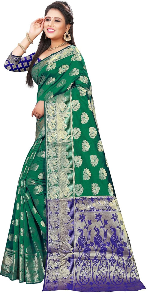 Vasthrlay Womenbanarasi Unstiched Ethnic Wear