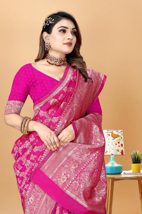 Vsathrlay Saree Kanjivaram Silk Pari Maroon