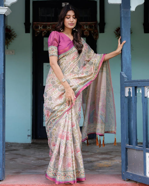 Vasthrlay Handloom Traditional Multicolour Saree