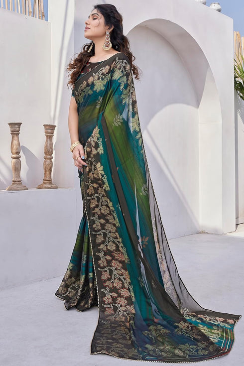 Vasthrlay Fashion Chiffon Georgette Printed Ethnic Wear