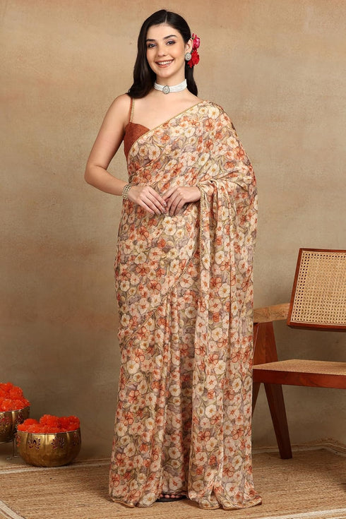 Vasthrlay Fashion Chiffon Printed Ethnic Wear