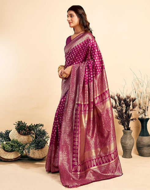 Vasthrlay Kanjivaram Banarasi Wedding Light Green Saree