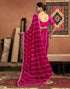 Vasthrlay Georgette Embroidery Unstitched Pink Saree