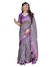 Vasthrlay Turquoise Floral Embroidered Saree
