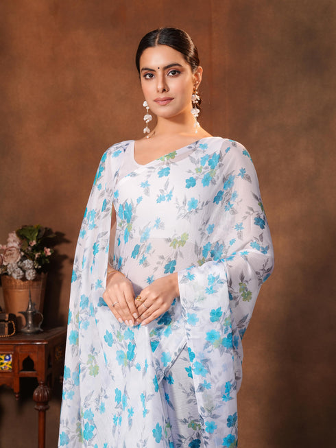 Vasthrlay Chiffon Floral Saree