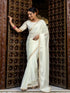 Vasthrlay Sequins Embroidery Unstitched Maroon Saree