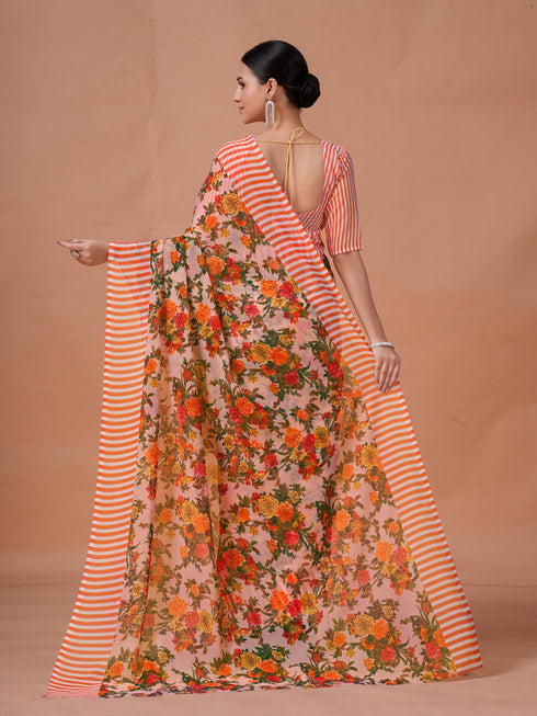 Vasthrlay Floral Unstitched Saree