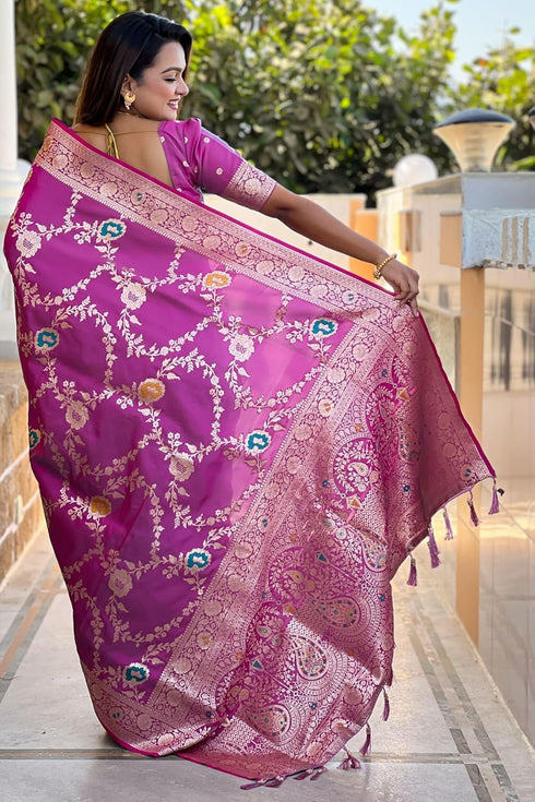 Vasthrlay Kanjivaram Blouse Purple Ethnic Wear