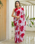 Vasthrlay Chiffon Blouse Maroon Saree