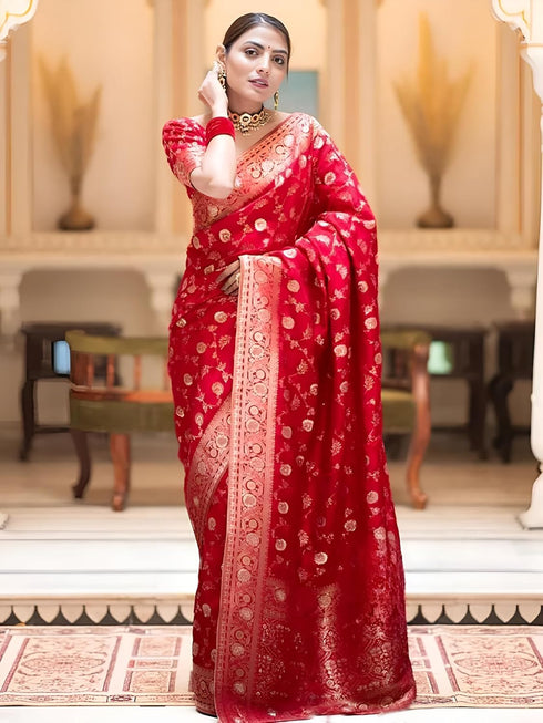 Vasthrlay Kanjivaram Banarasi Wedding Sari Az Ys Shayani Saree