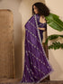 Vasthrlay Georgette Embroidery Unstitched Dark Green Saree