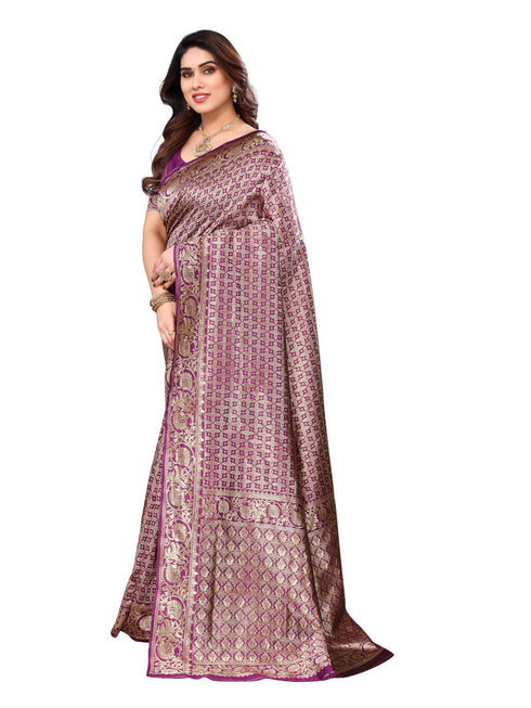 Vasthrlay Kanjivaram Unstitched Saree