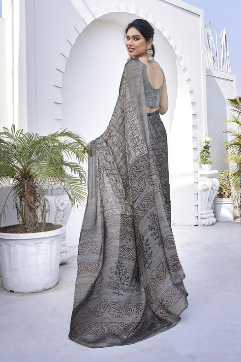 Vasthrlay Fashion Chiffon Printed Ethnic Wear