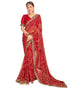 Vasthrlay Georgette Embroidery Unstitched Pink Saree