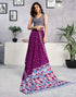 Vasthrlay Womens Printed Unstitched Green Saree