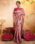 Vasthrlay Jacquard Banarasi Unstitched Mustard Saree