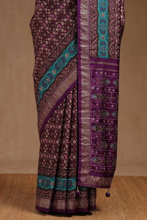 Vasthrlay Purple Patola Print