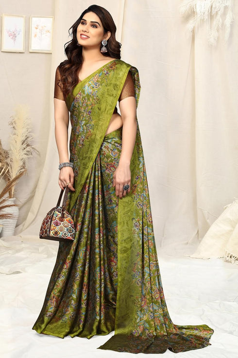 Vasthrlay Fashion Chiffon Georgette Beige Ethnic Wear