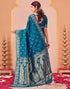 Vasthrlay Kanjivaram Jacquard Unstitched Mustard Saree