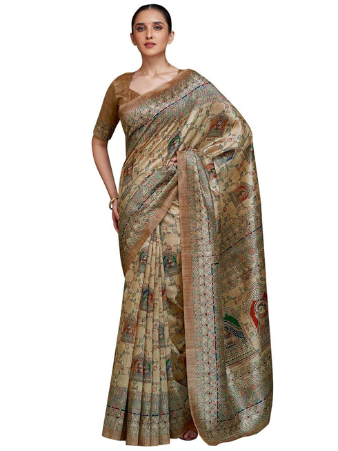Vasthrlay Madhubani Printed Unstitched Hs Ethnic Wear