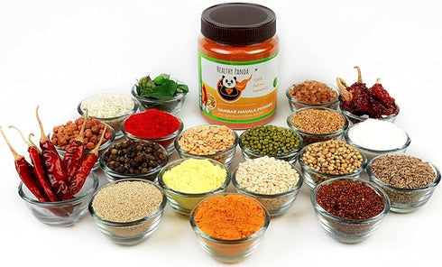 HEALTHY PANDA - 100Gm X 1 Each (200Gm) - Sambar Masala & Onion Garlic Masala