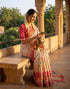 Vasthrlay Banglori Printed Unstitched Peach Saree