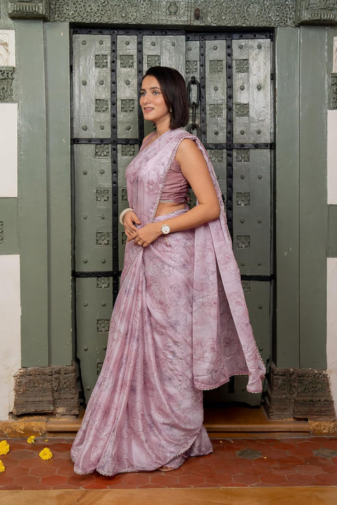 Vasthrlay Fashion Georgette Dark Multicolor Ethnic Wear
