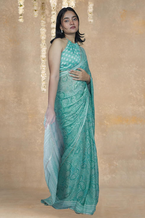 Vasthrlay Fashion Chiffon Paisley Printed Ethnic Wear