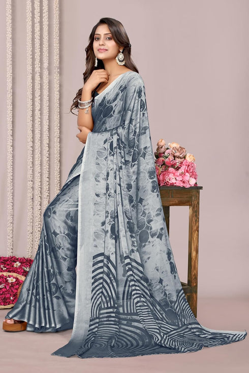 Vasthrlay Fashion Chiffon Printed Dusty Ethnic Wear
