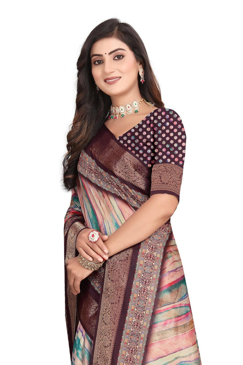 Vasthrlay Kanjivaram Elephant Unstitched Saree