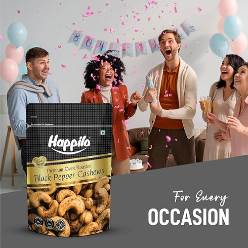 Happilo Salted Black Pepper Whole Cashews