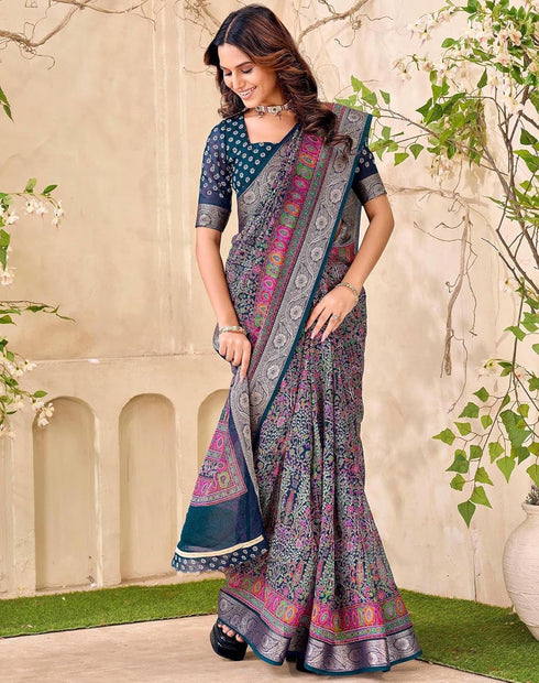 Vasthrlay Georgette Weaving Yellow Saree