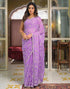 Vasthrlay Georgette Embroidery Unstitched Maroon Saree