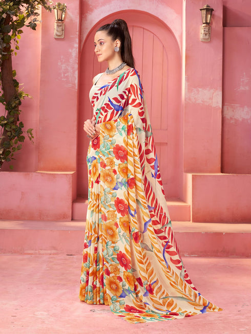 Vasthrlay Georgette Printed Saree