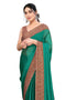 Vasthrlay Fashion Chiffon Georgette Teal Ethnic Wear
