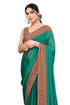 Vasthrlay Fashion Chiffon Georgette Teal Ethnic Wear