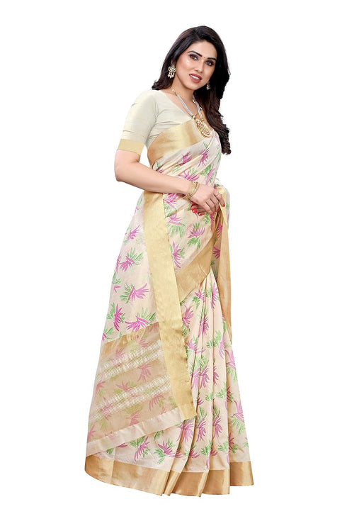 Vasthrlay Kerala Crismistmas Free Size Off White Ethnic Wear
