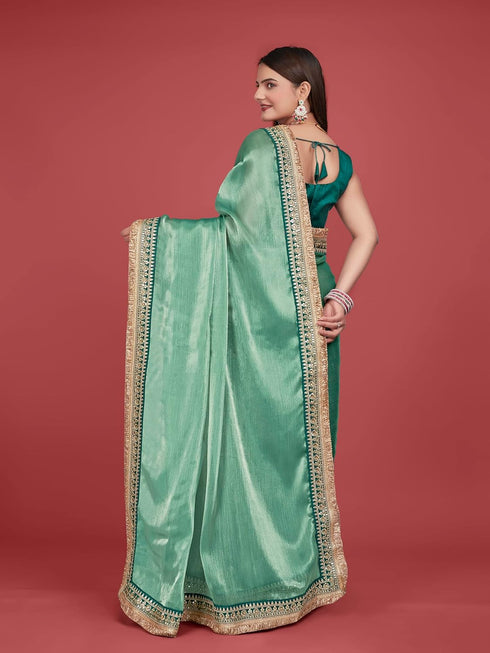 Vasthrlay Trendy Organza Saree Blouse