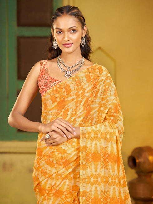 Vasthrlay Georgette Unstitched Saree
