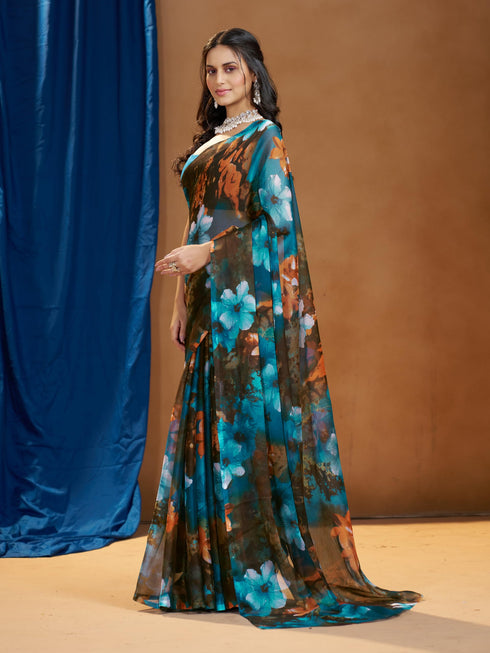 Vasthrlay Chiffon Floral Saree